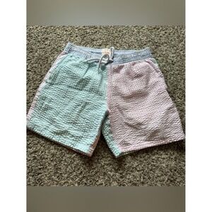 J. Crew Mint Green and Light Pink Seersucker Shorts